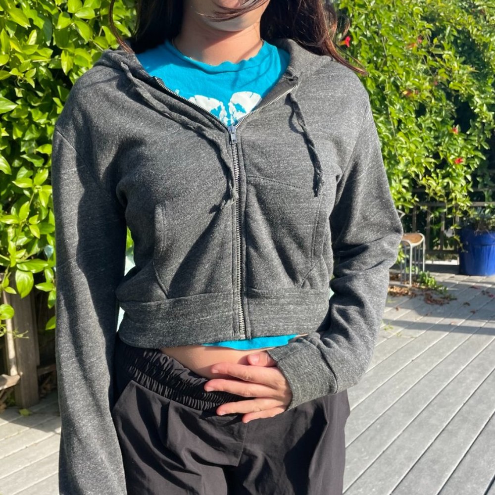 Brandy Melville cropped zip up